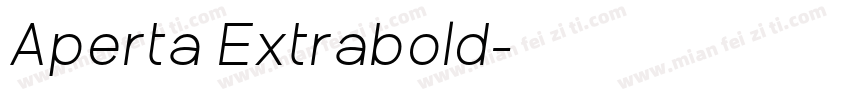 Aperta Extrabold字体转换